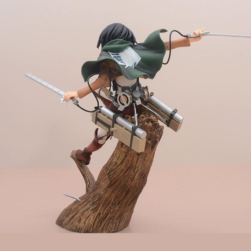 Attack on Titan Stump Three-Piece Ackerman Figure Soldiers Chief Model Toy Decoration Model Birthday Gift for Boys