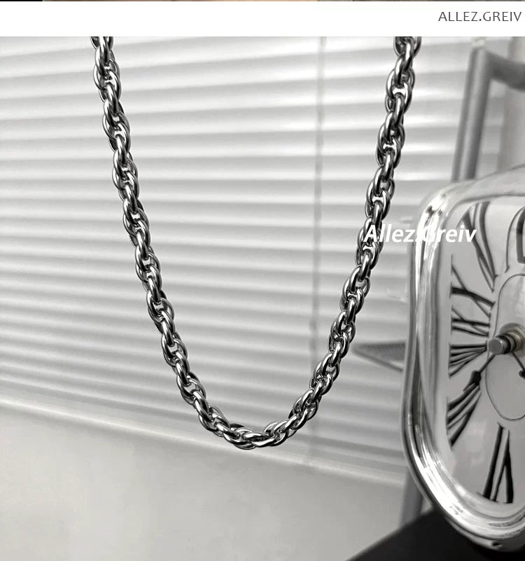 Titanium Steel Thick Type Hip Hop Fashion Cool Anti-Fading Necklace