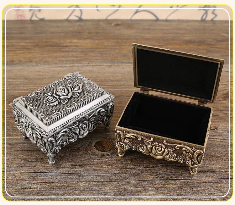 European-Style Metal Rectangular Ancient Tin High-Grade Storage Box