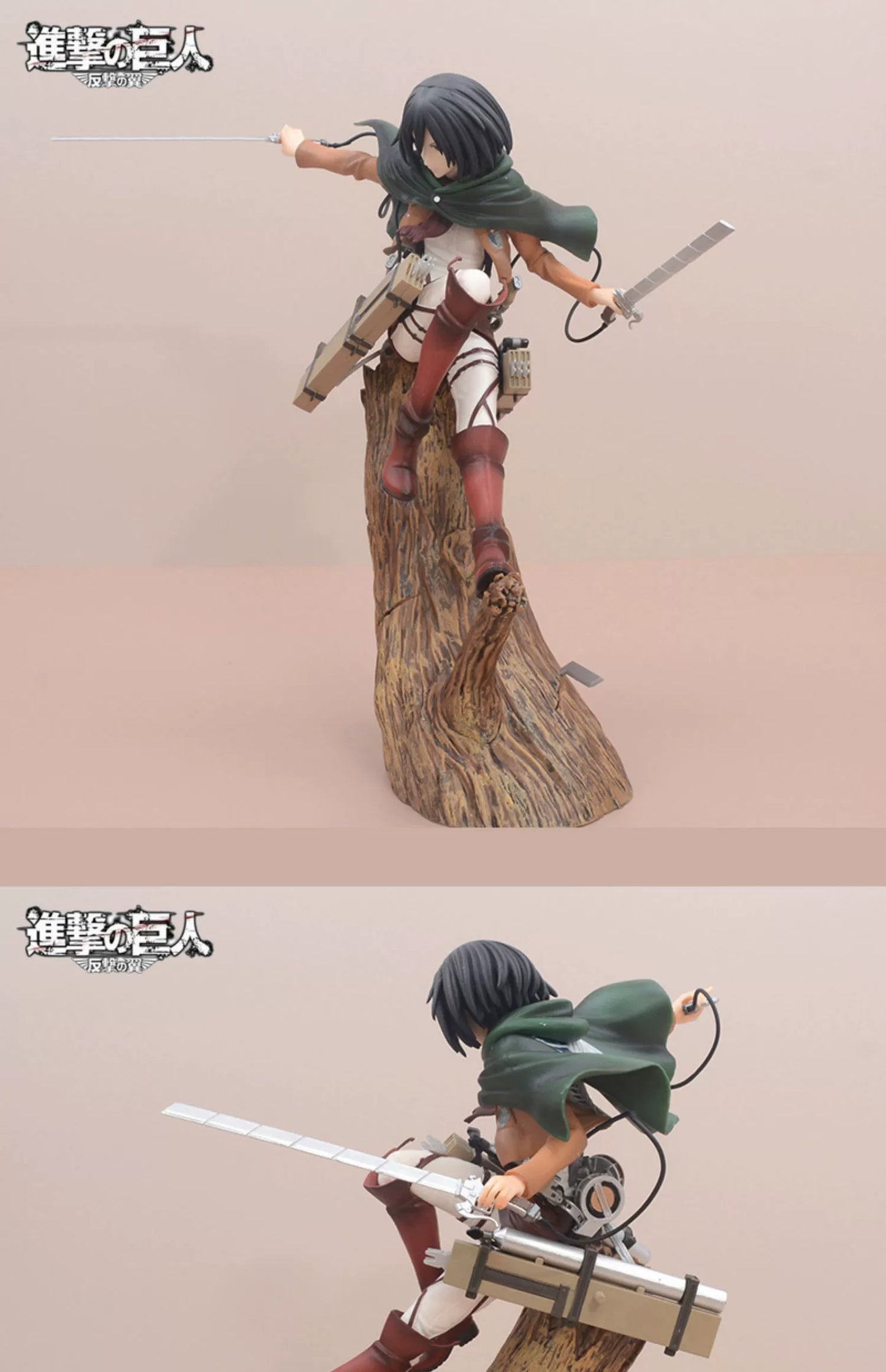 Attack on Titan Stump Three-Piece Ackerman Figure Soldiers Chief Model Toy Decoration Model Birthday Gift for Boys