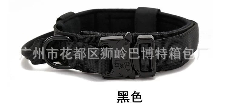 Tactical Outdoor Traction Malinois Golden Retriever/German Shepherd Dog Collar