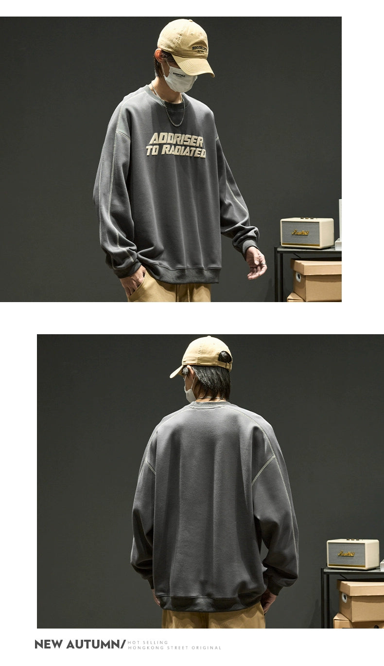 Heavy Weight Casual Easiest for Match Autumn and Winter round Neck Long Sleeves Sweatshirt