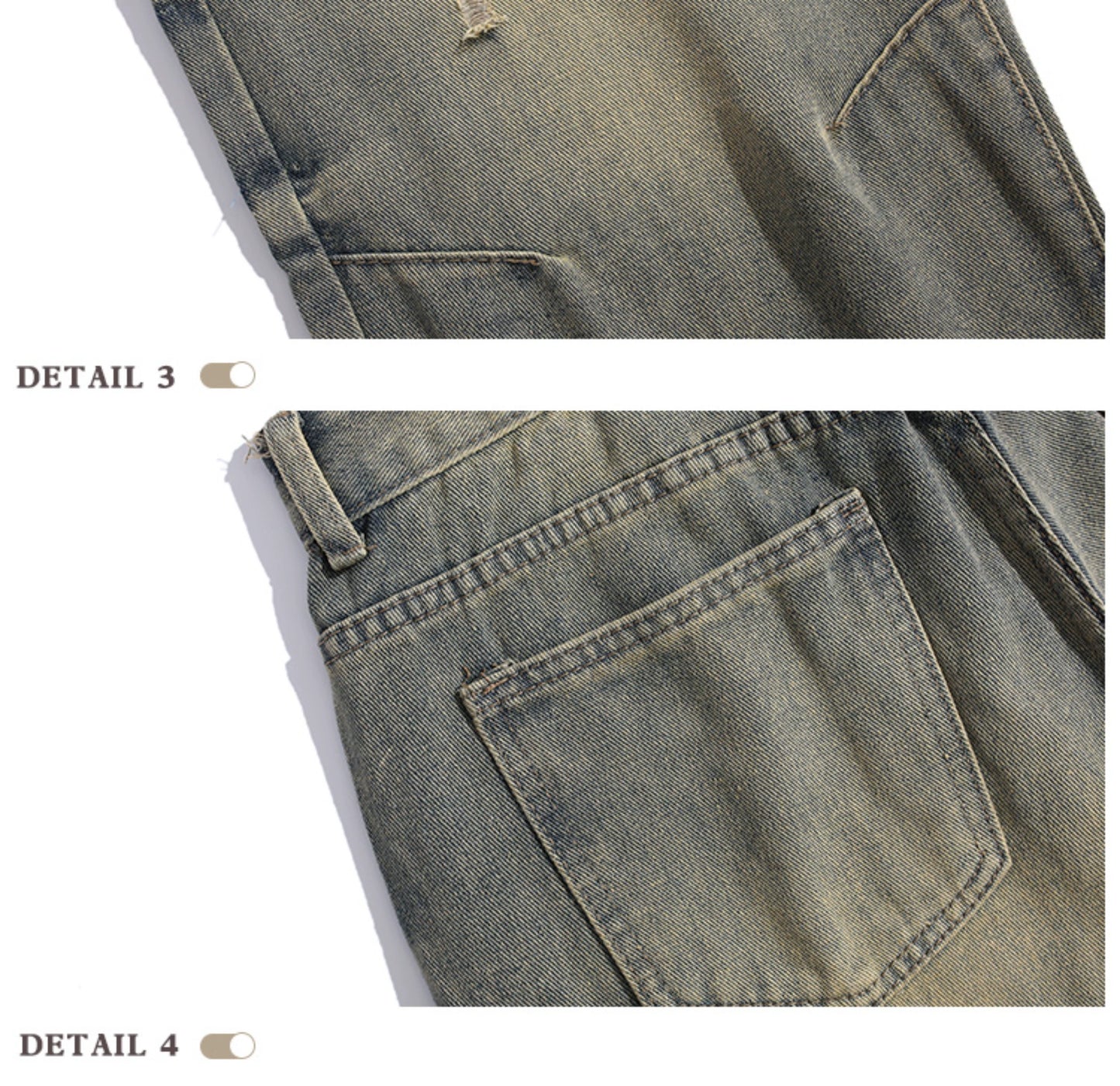 Trendy Bmob Scrape Fried Street Distressed Hip Hop Jeans