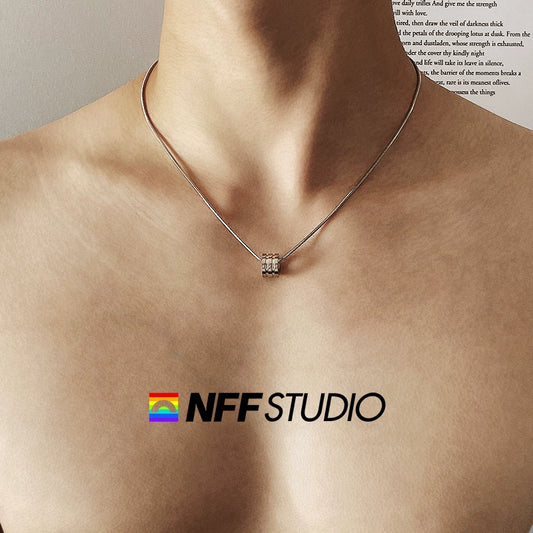 NFF Exquisite Transshipment Titanium Steel Necklace Men's Cold Pendant