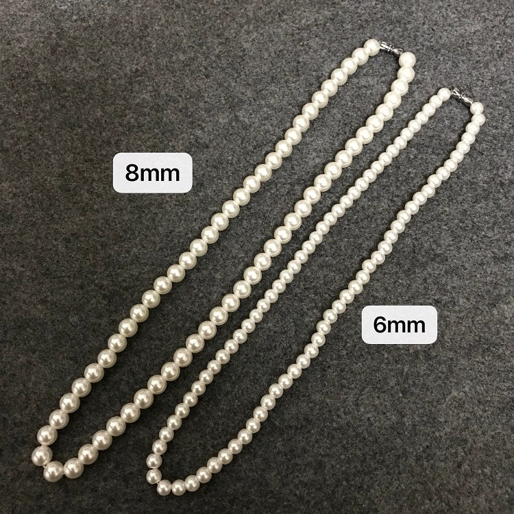 Female Niche Retro Easy Matching Hip Hop Couple Pearl Necklace