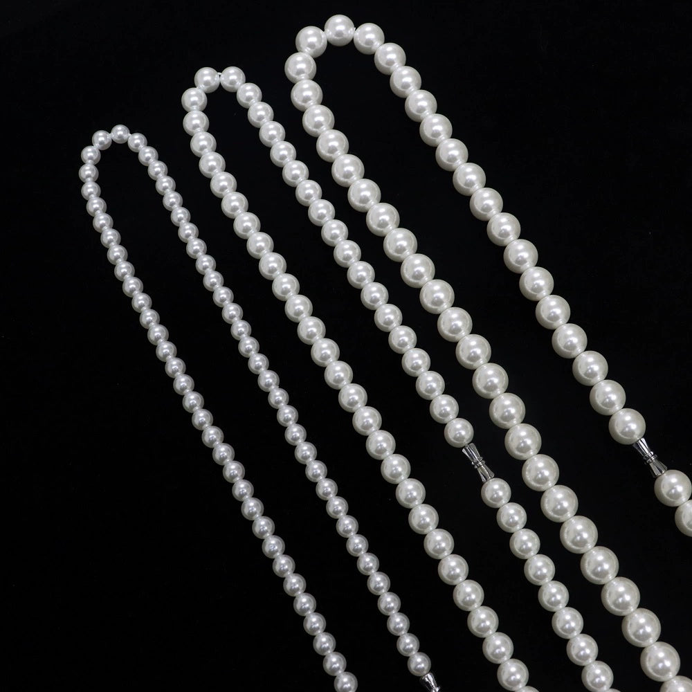 Female Niche Retro Easy Matching Hip Hop Couple Pearl Necklace