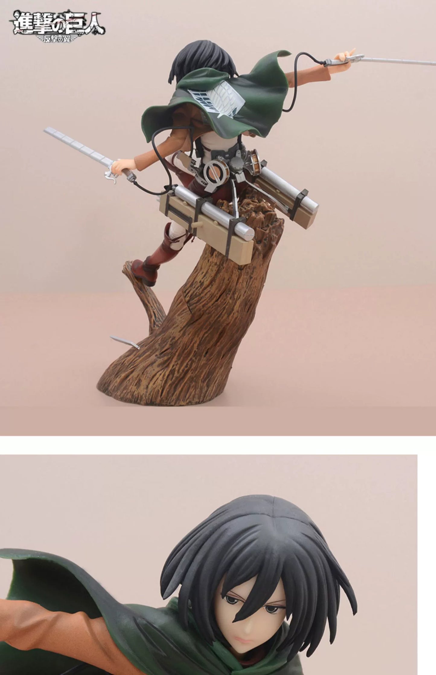 Attack on Titan Stump Three-Piece Ackerman Figure Soldiers Chief Model Toy Decoration Model Birthday Gift for Boys