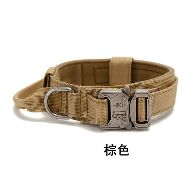 Tactical Outdoor Traction Malinois Golden Retriever/German Shepherd Dog Collar