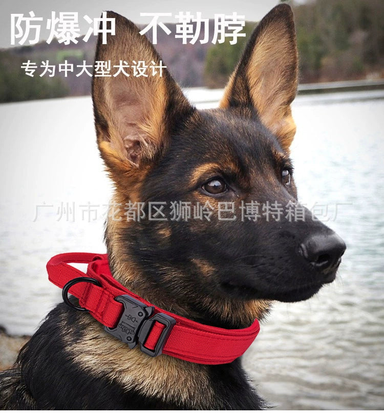 Tactical Outdoor Traction Malinois Golden Retriever/German Shepherd Dog Collar