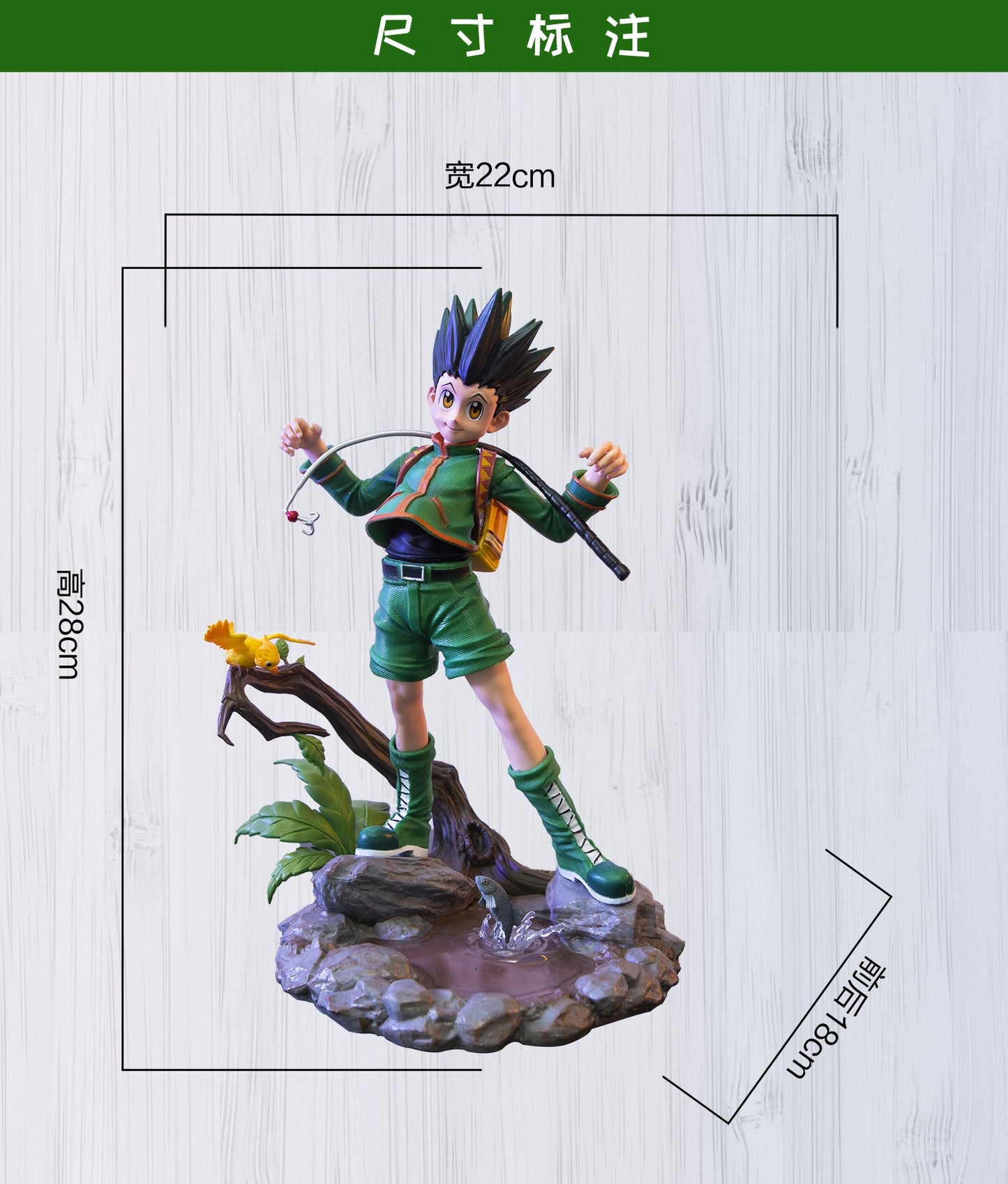 Full Time Hunter Series GK BM Hunter Killua Xiaojie Scene Garage Kit Statue Ornament Model