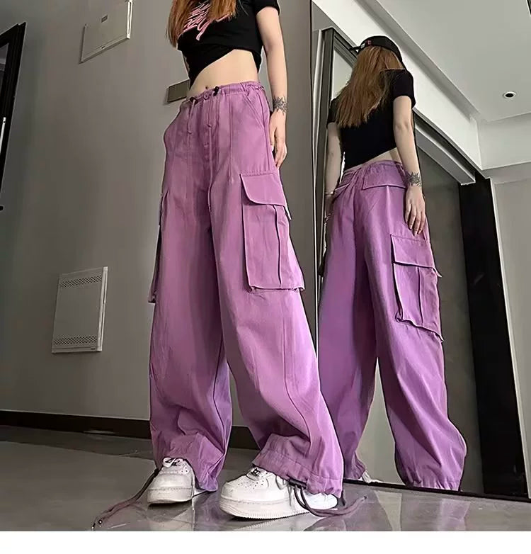 Parachute Men's and Women's Casual Wide Leg Purple Cargo Pants