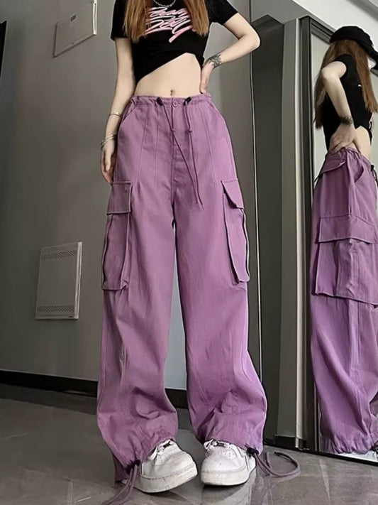 Parachute Men's and Women's Casual Wide Leg Purple Cargo Pants