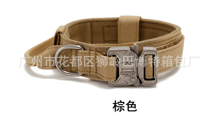 Tactical Outdoor Traction Malinois Golden Retriever/German Shepherd Dog Collar