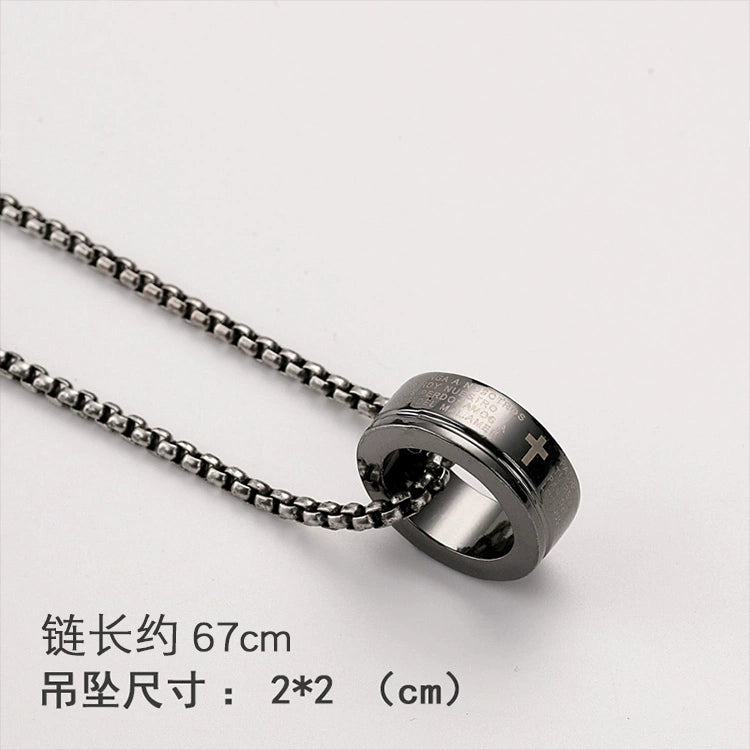 Easiest for Match Disco Jumping Stylish Men's Necklace Pendant Ins Hip Hop Titanium Steel Pendant Sweatshirt Chain Female Fashion Accessories/Ornaments