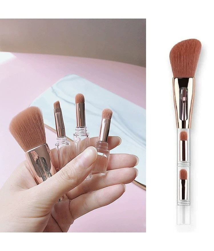 Morandi Portable Upgraded Makeup Brush with Small Mirror Cover