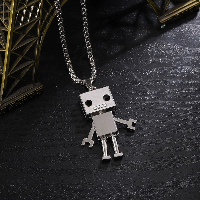 Easiest for Match Disco Jumping Stylish Men's Necklace Pendant Ins Hip Hop Titanium Steel Pendant Sweatshirt Chain Female Fashion Accessories/Ornaments