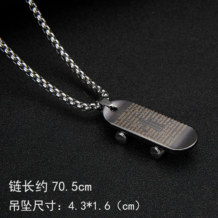 Easiest for Match Disco Jumping Stylish Men's Necklace Pendant Ins Hip Hop Titanium Steel Pendant Sweatshirt Chain Female Fashion Accessories/Ornaments