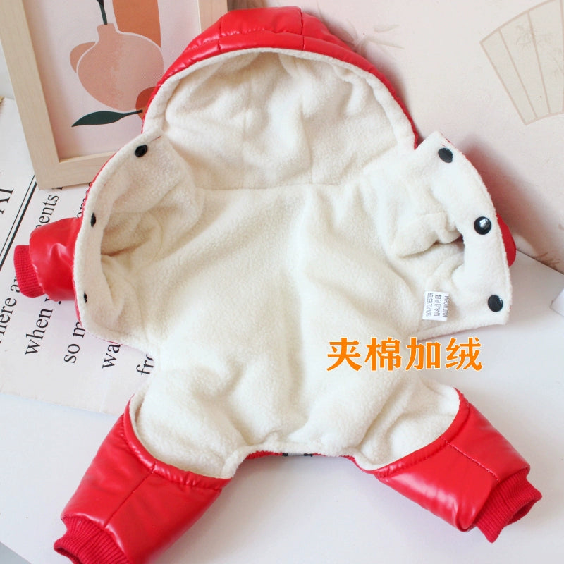 Dog Clothes Teddy Bichon Small Size Dogs Puppies Pets Warm Clothing Winter Space Cotton-Padded Clothes Fleece-Lined Thick Style Winter Clothes