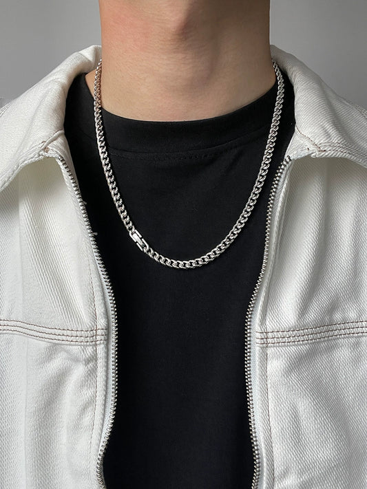 Hip Hop Hiphop Girls and Boys Trendy Titanium Steel Cuban Link Chain