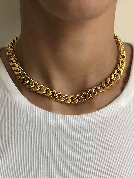 Jackson Wang Same Style Fashion Trendy Titanium Steel Cuban Link Chain