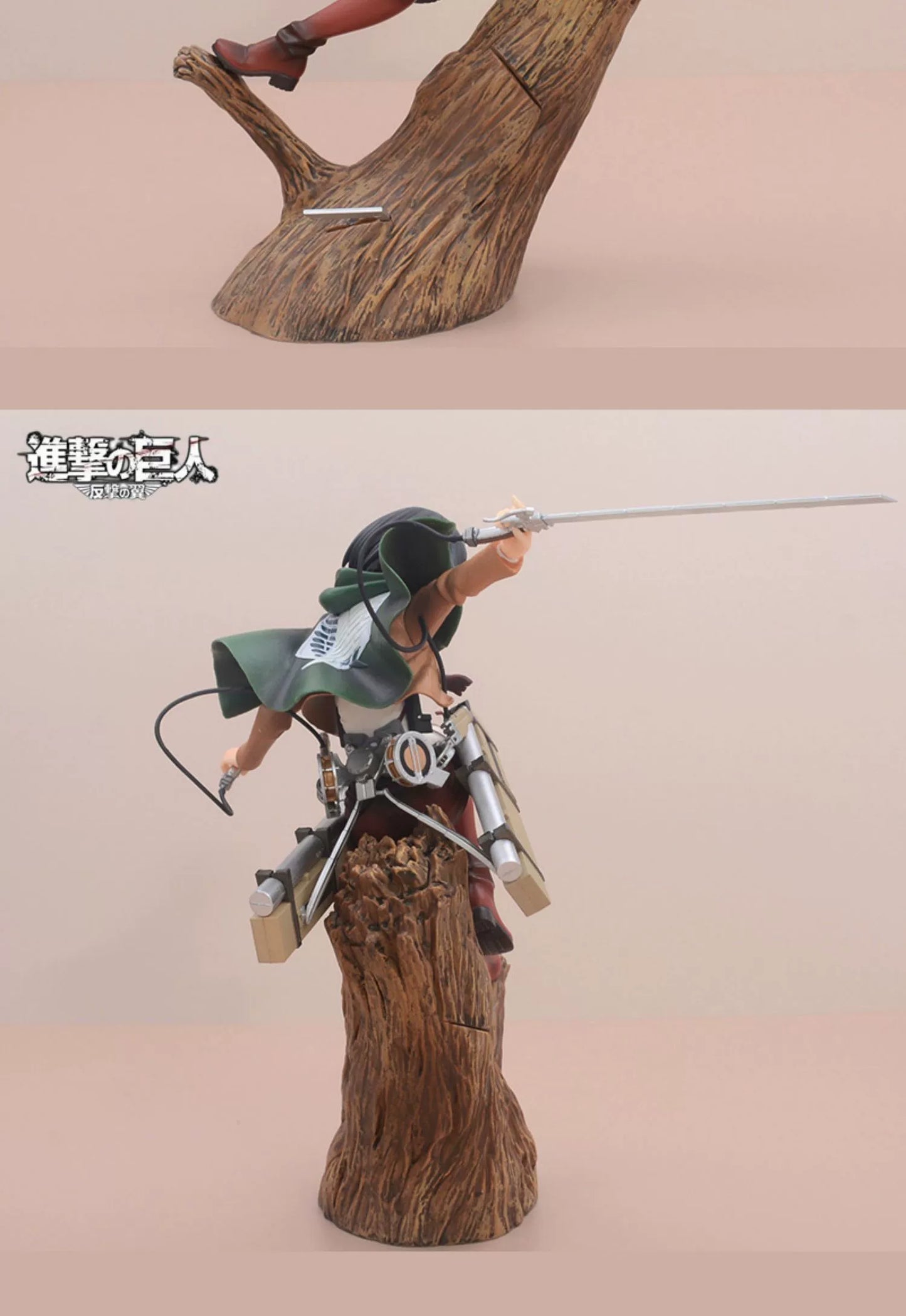 Attack on Titan Stump Three-Piece Ackerman Figure Soldiers Chief Model Toy Decoration Model Birthday Gift for Boys