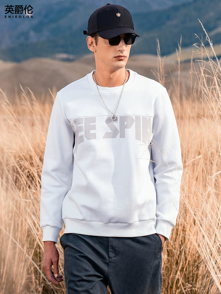 Yingjilun 370G American Retro Fall Winter Men Sweatshirt