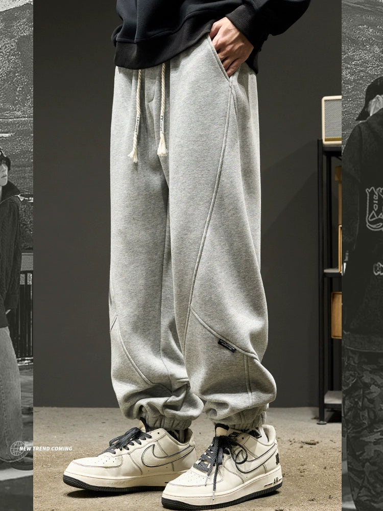 Trendy Hip Hop Letters Boys Loose Patchwork Sweatpants