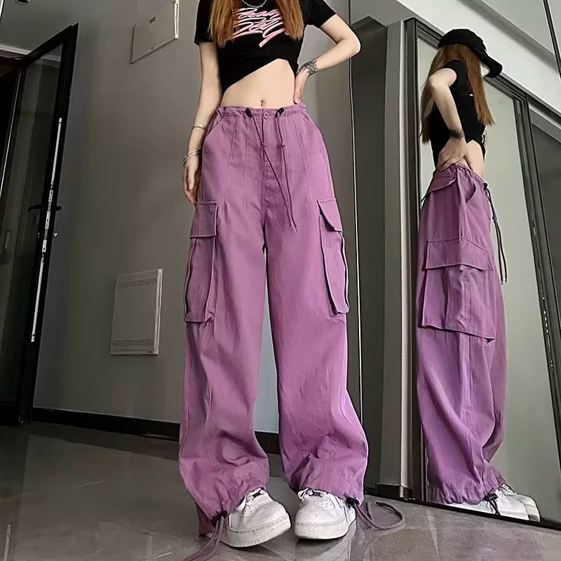 Parachute Men's and Women's Casual Wide Leg Purple Cargo Pants