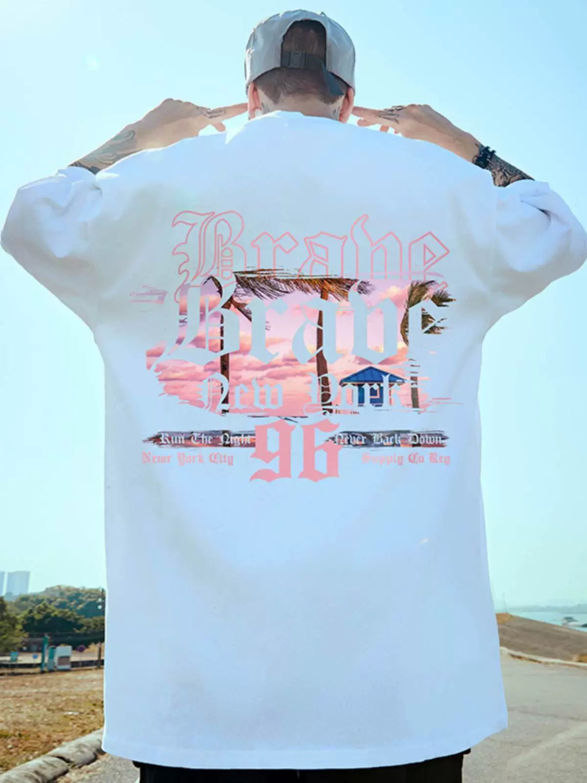 Fashion Brand T-shirt Plus-Size Half Sleeve Hip Hop plus Size Locomotive