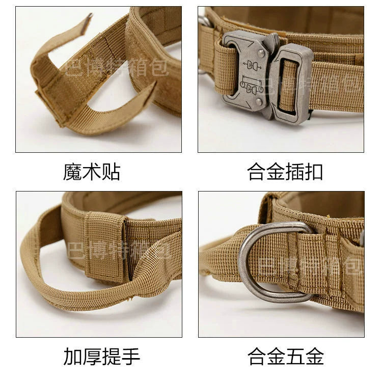 Tactical Outdoor Traction Malinois Golden Retriever/German Shepherd Dog Collar