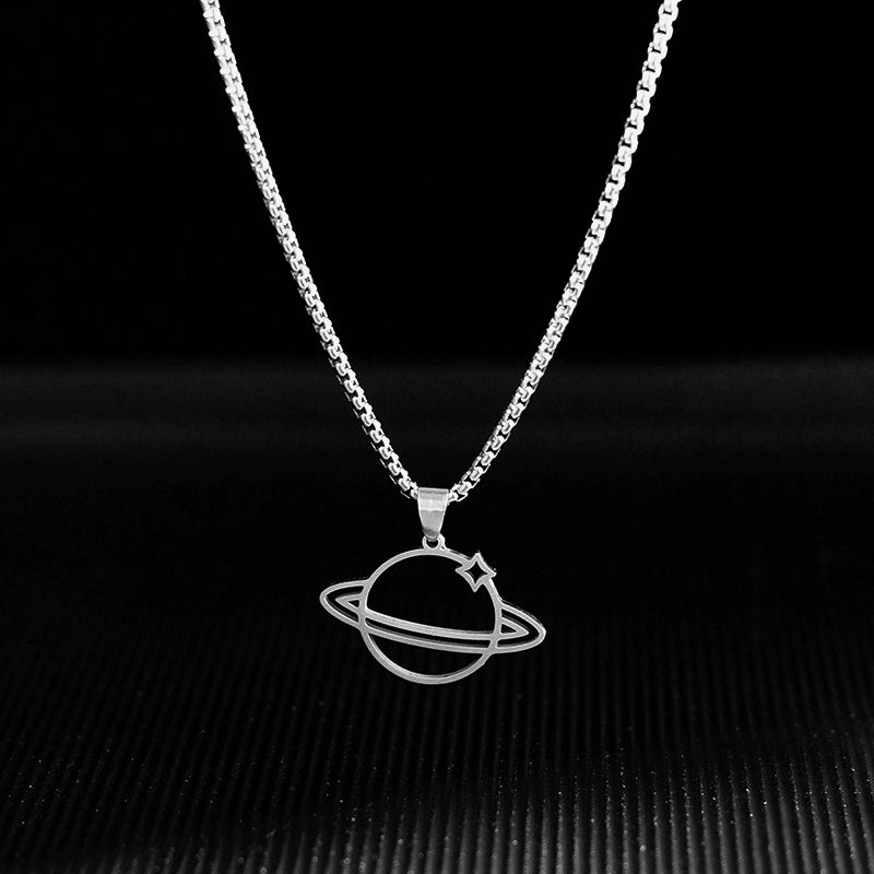 Easiest for Match Disco Jumping Stylish Men's Necklace Pendant Ins Hip Hop Titanium Steel Pendant Sweatshirt Chain Female Fashion Accessories/Ornaments