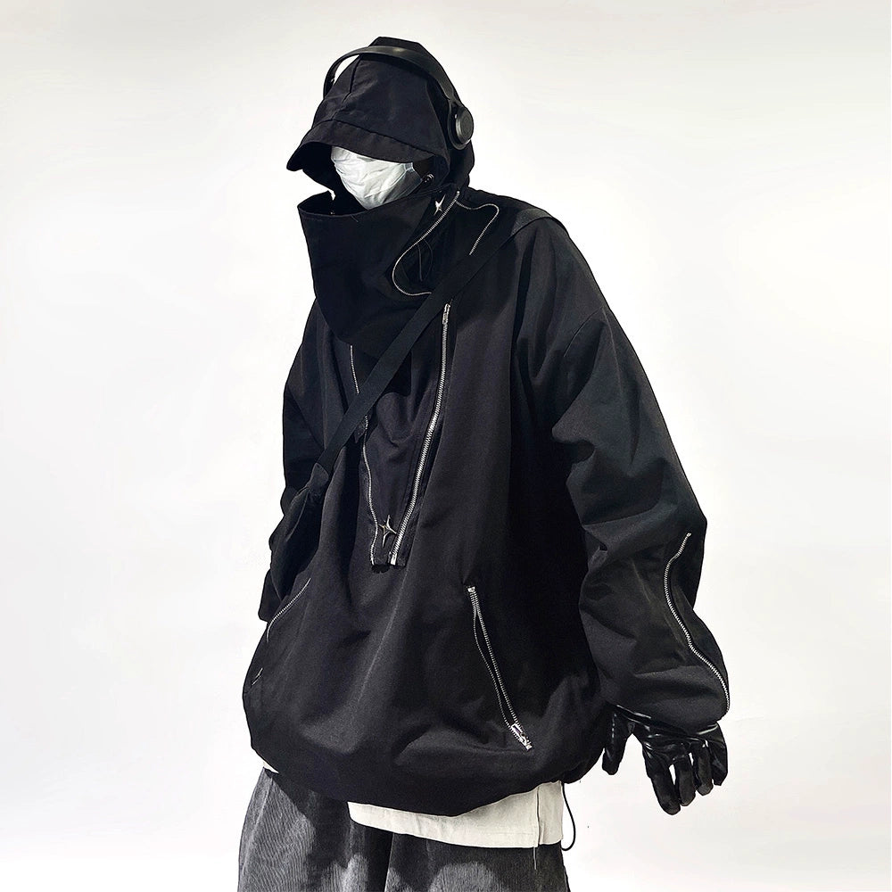 Uucscc Spring Function Loose Hooded Jacket