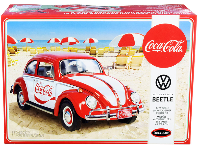 Skill 3 Snap Model Kit Volkswagen Beetle \Coca-Cola\" 1/25 Scale Model