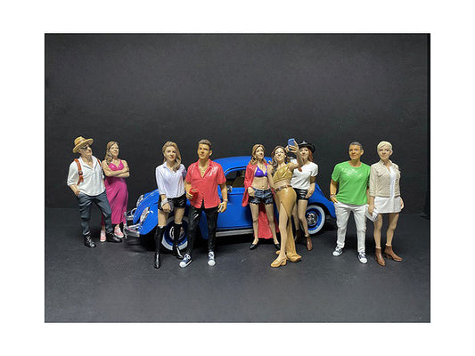 \Partygoers\" 9 piece Figurine Set for 1/24 Scale Models by American