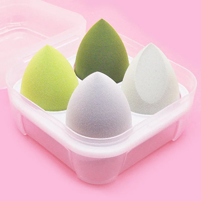 Different Sizes Makeup Sponge Dry&Wet Use Cosmetic Puff Sponge maquiagem Foundation Powder Blush Beauty Tools with Storage Box