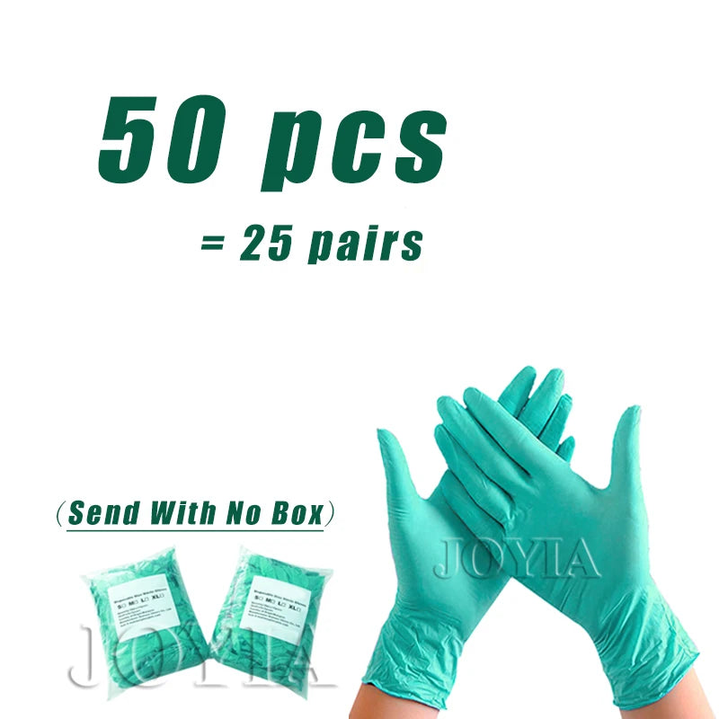 Black Disposable Nitrile Gloves 100pcs Latex Free Powder-Free Small Medium Large Pink Tattoo Gloves For Work Kitchen Clean XS XL