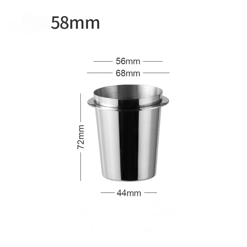 Coffee Dosing Cup 51/53/58 Mm Stainless Steel Coffee Dosing Cup Powder Feeder Part for Espresso Machine Coffeeware Accessories