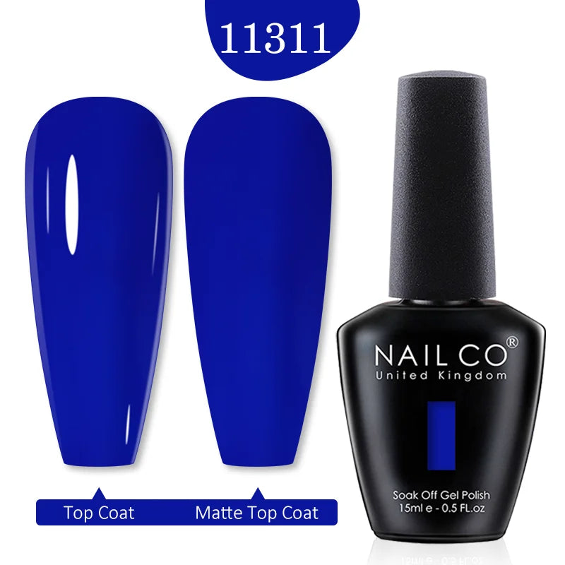 NAILCO 15ml Gel Nail Polish Semi-permanent Hybrid Varnish Black Red Color Gel Polish Nail Art UV Nail Supplies For Professionals