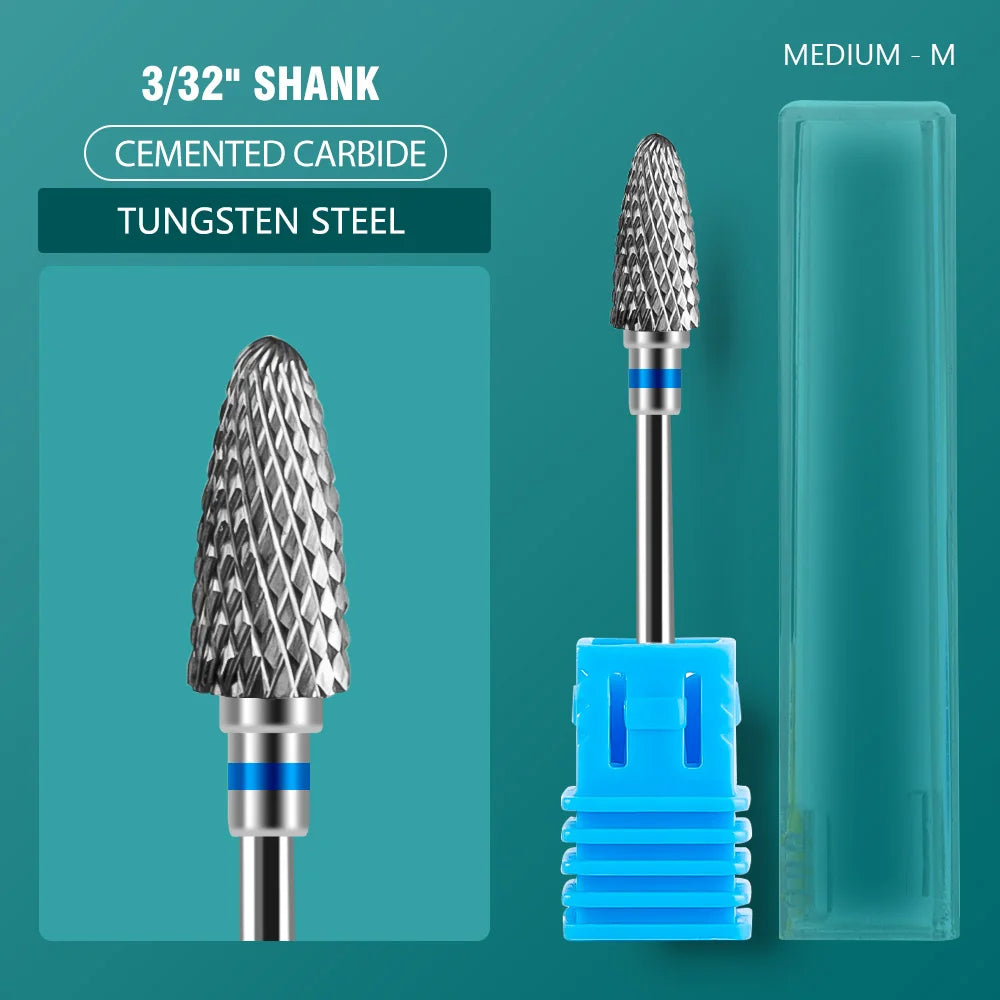 Dmoley Ceramic Tungsten Nail Drill Bit Electric Manicure Drills For Machine Milling Cutter Nail Burr Pedicure Accessories Tools