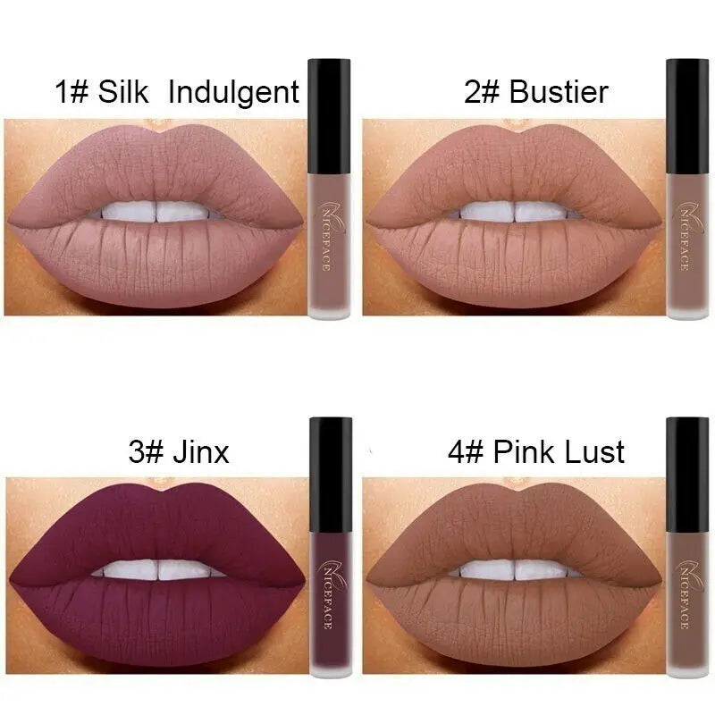 NICEFACE 29 Colors Liquid Lipstick Makeup Waterproof Matte Red Lip Gloss Long Lasting Nude Lip Tint Makeup Pigment Cosmetics