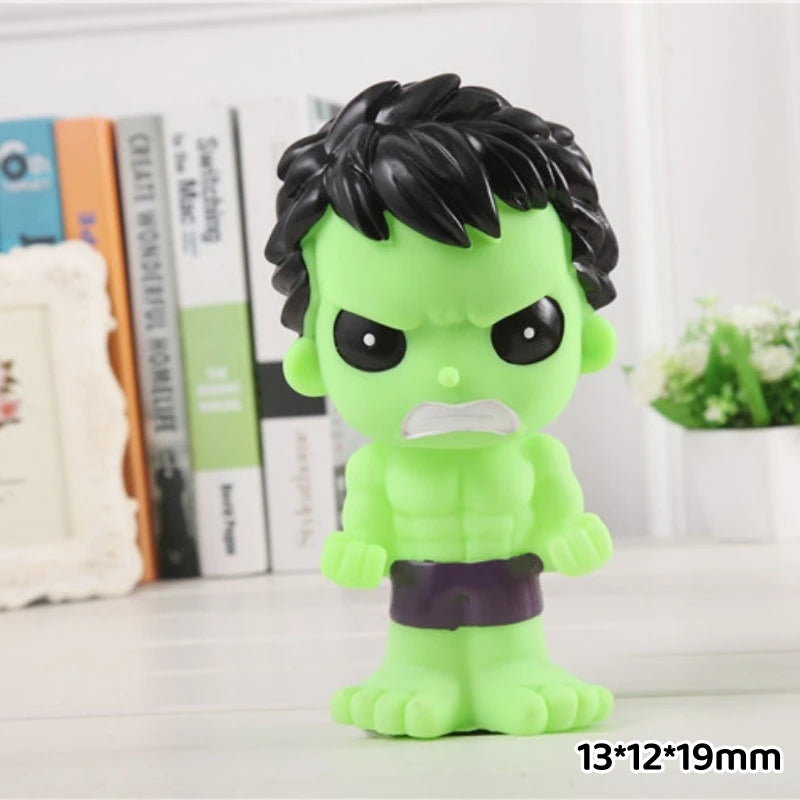 Cute Marvel Figures Anime Spiderman Iron Man America Captain America Hulk Avengers Originality Piggy Bank Kid Action Figure Gift