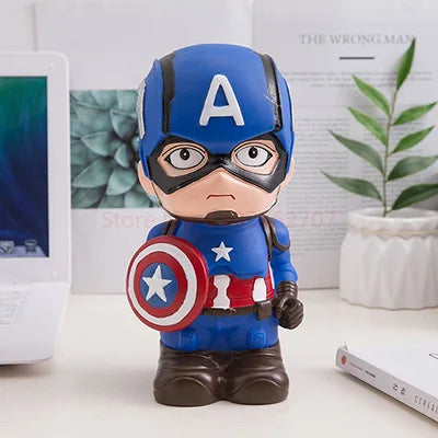 Cute Marvel Figures Anime Spiderman Iron Man America Captain America Hulk Avengers Originality Piggy Bank Kid Action Figure Gift