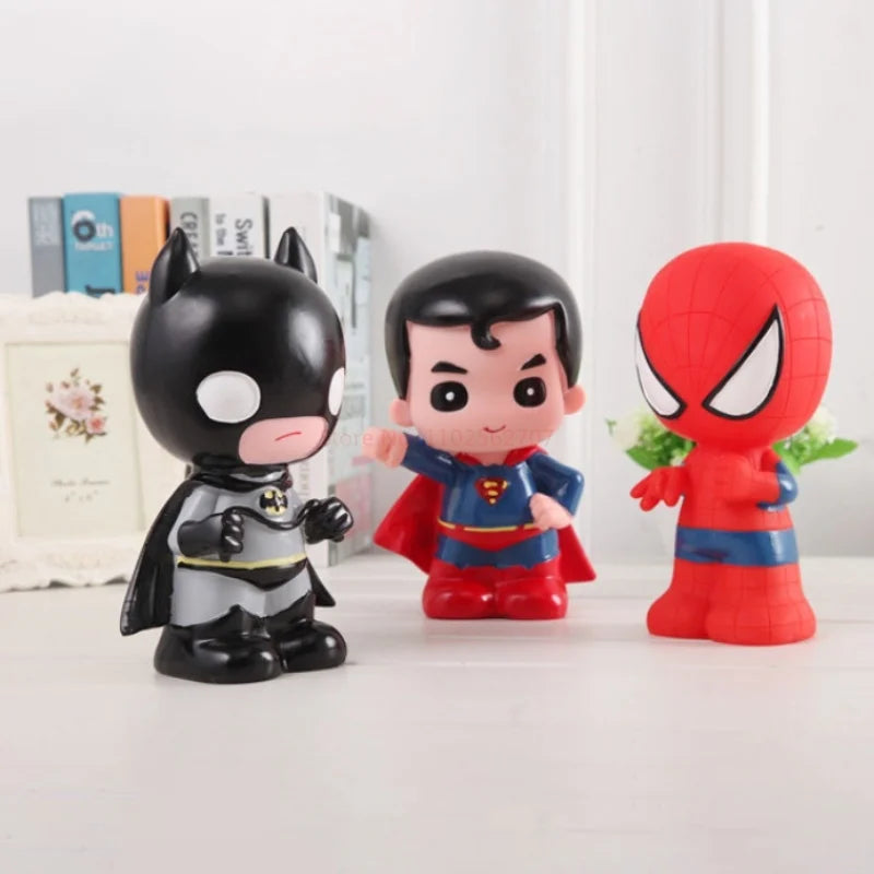 Cute Marvel Figures Anime Spiderman Iron Man America Captain America Hulk Avengers Originality Piggy Bank Kid Action Figure Gift