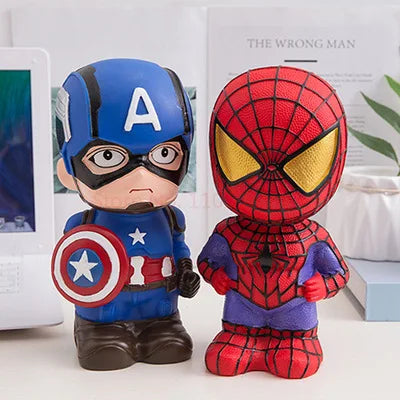 Cute Marvel Figures Anime Spiderman Iron Man America Captain America Hulk Avengers Originality Piggy Bank Kid Action Figure Gift