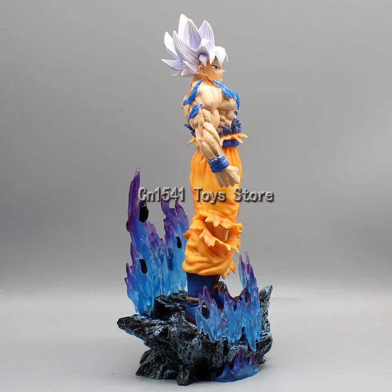 32cm Dragon Ball Super Figure White God Model Son Goku Ultra Instinct Action Figure GK Statue PVC Anime Toy Desk Decoration Gift