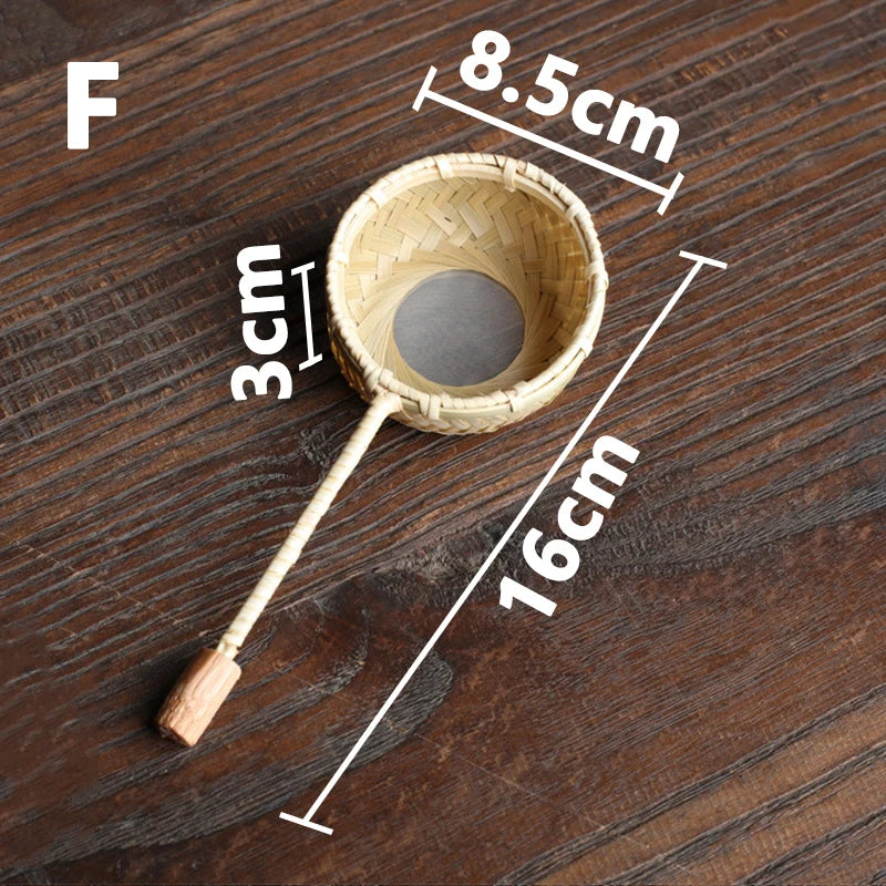 Bamboo Tea Strainers Tea Ceremony Utensils Table Decor Teaware Kitchen Tool Japanese Rattan Wooden Tea Leaves Funnel Accessories