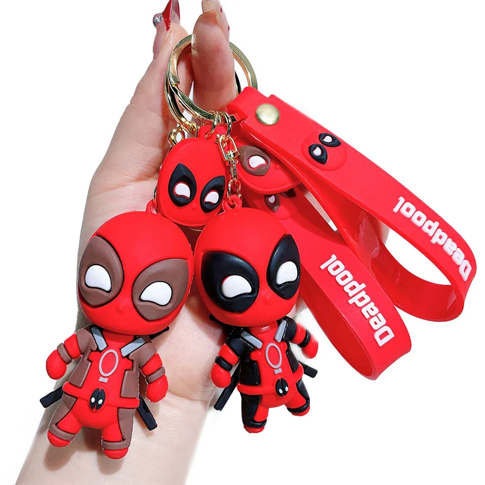 New Anime Mutants Deadpool Keychain Movie Superhero villain Doll Pendant Car Key chain Ring Jewelry Gifts Boys Party Gifts Toys