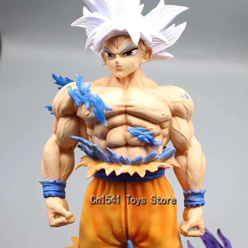 32cm Dragon Ball Super Figure White God Model Son Goku Ultra Instinct Action Figure GK Statue PVC Anime Toy Desk Decoration Gift