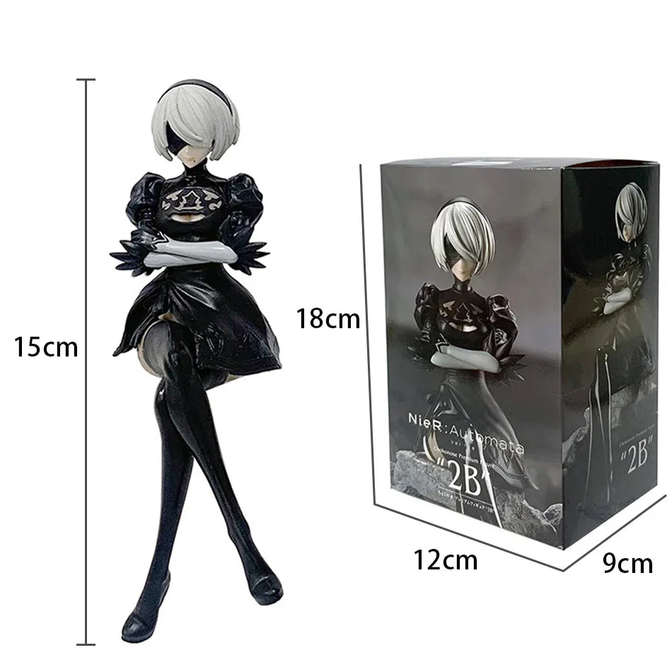 New SEGA Nier:automata Ver1.1A 2B Yorha No. 2 9S Type B 9S Premium Chokonose Figure Action Anime Mdel Toys Collectible Gift