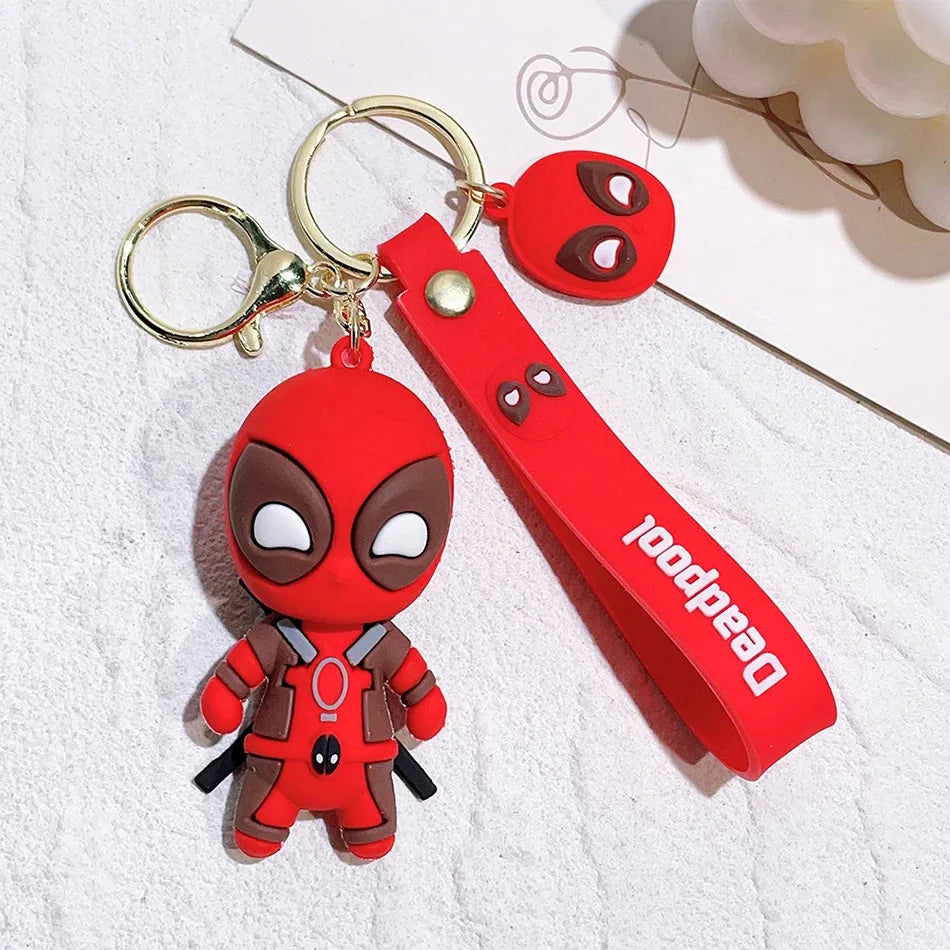 New Anime Mutants Deadpool Keychain Movie Superhero villain Doll Pendant Car Key chain Ring Jewelry Gifts Boys Party Gifts Toys